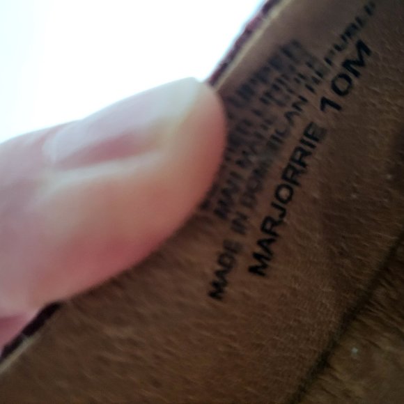 Nurture Shoes Heels Marjorrie Womens 10 M Leather Pumps Burgandy - Picture 5 of 15